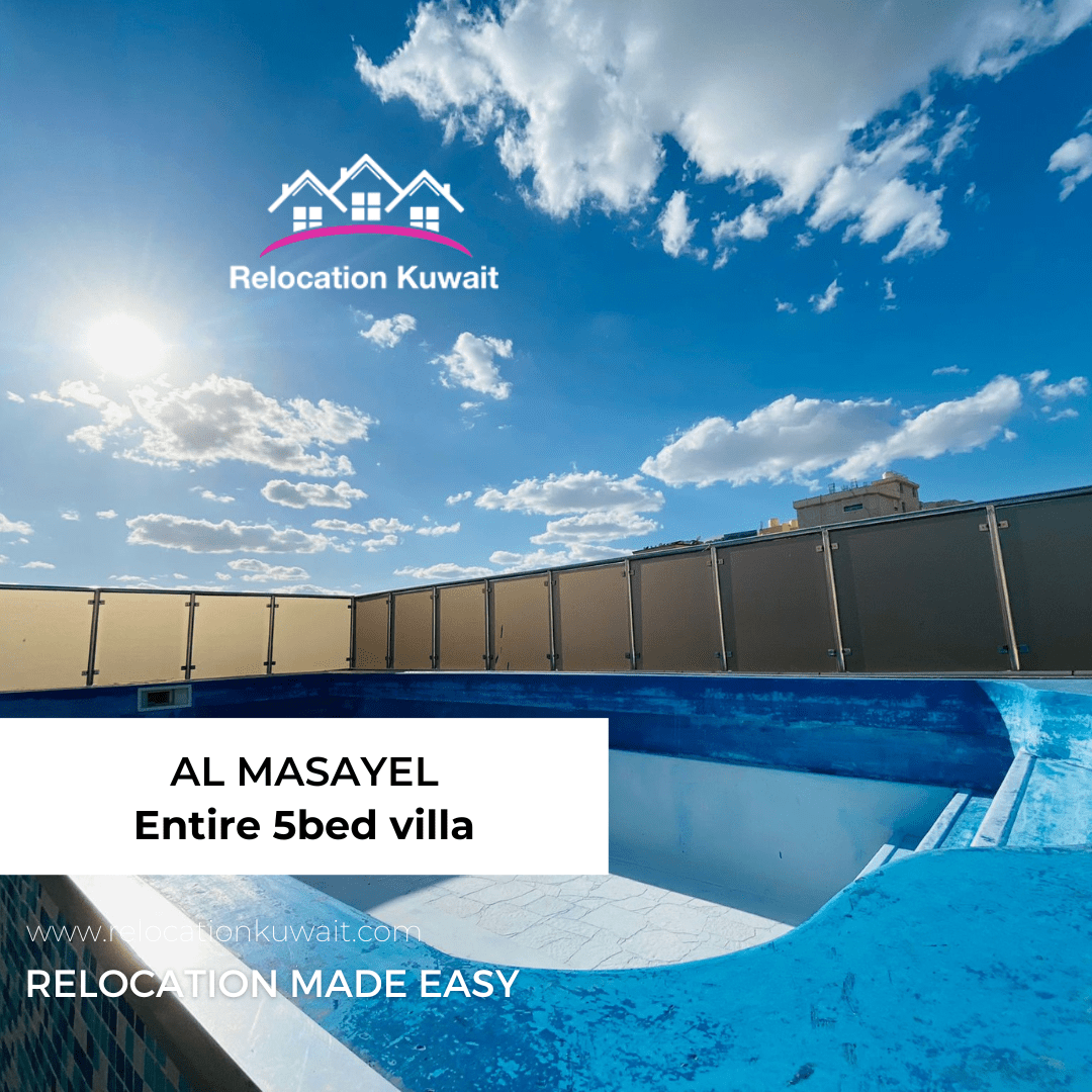 3 floor, 5bed villa for rent with swimming pool in Masayel, kuwait