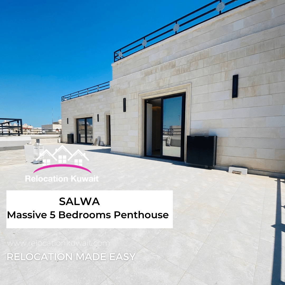 5 master bedroom penthouse for rent in Salwa, kuwait Relocation Kuwait