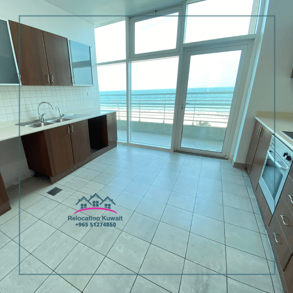 Sea facing 3 bed semi furnished apartment for rent in Mangaf, Kuwait