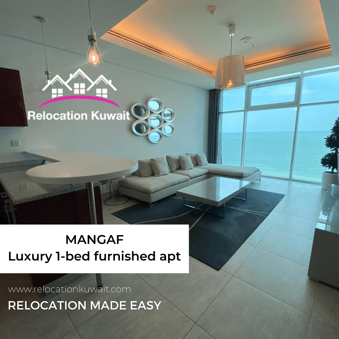 1 bed furnished apartment for rent in Mangaf, Kuwait. Relocation Kuwait
