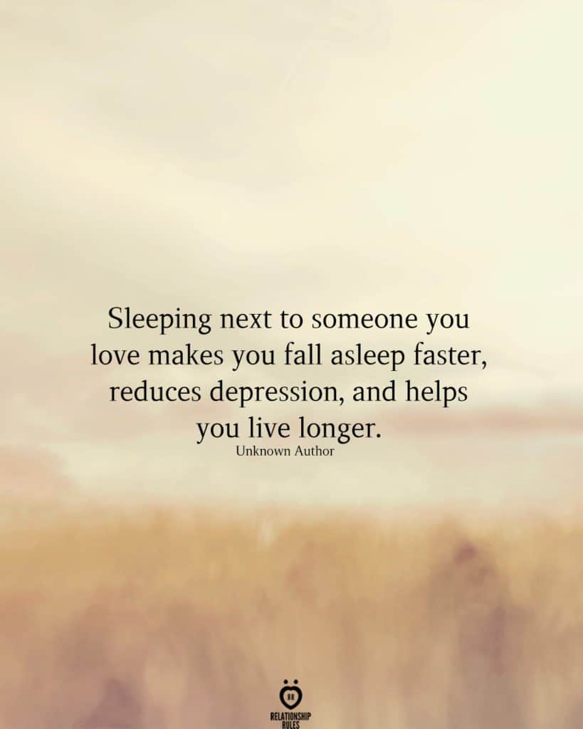 Sleeping Next To Someone You Love Makes You Fall Asleep
