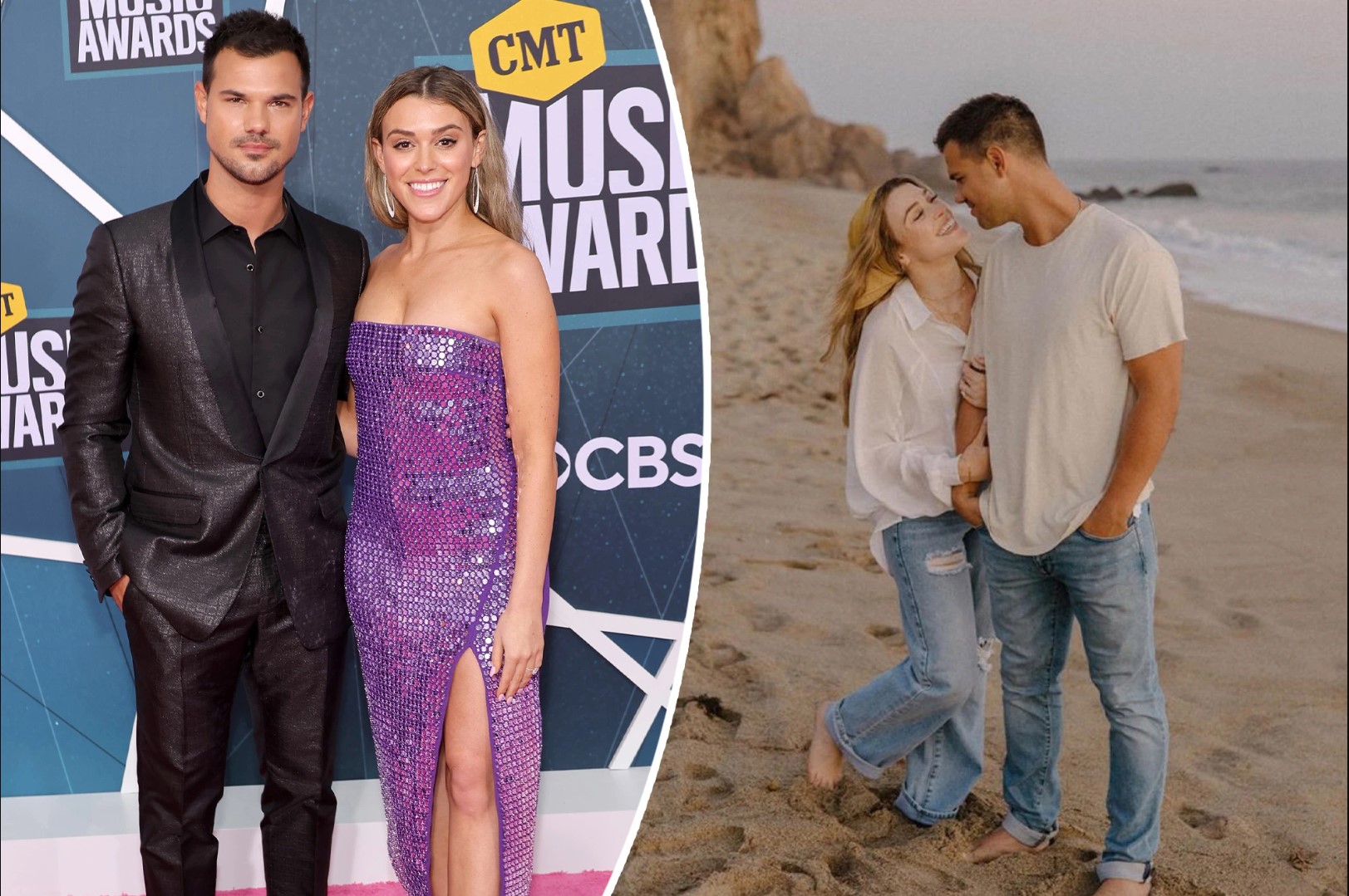 The wedding of Taylor Lautner and Taylor Dome takes place at a