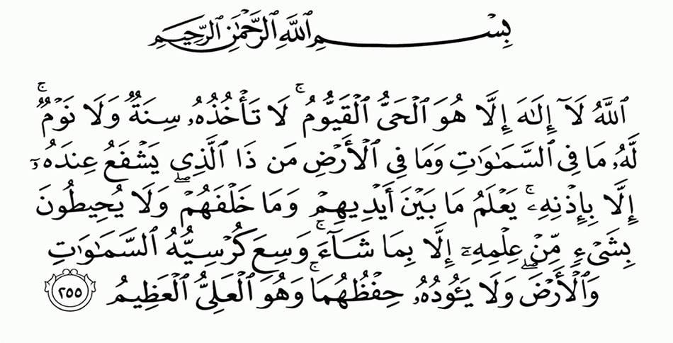 Bacaan Ayat Kursi Selepas Solat