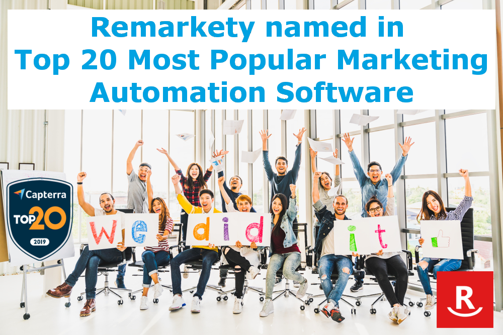 Remarkety named in Top 20 Most Popular Marketing Automation Software on Capterra, a Gartner