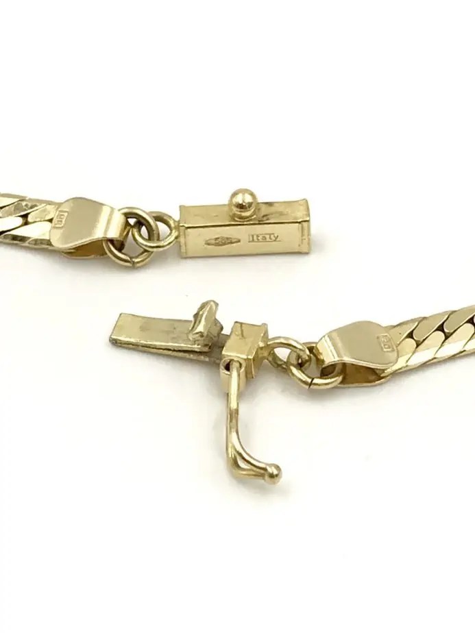 Vintage 14K Yellow Gold Herringbone Bracelet REMIjewels Jewelry