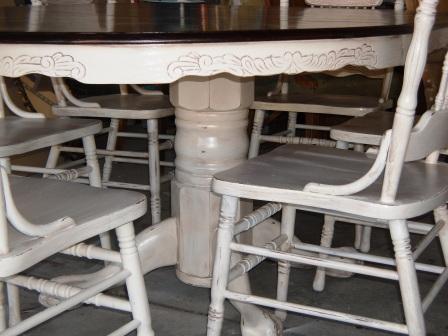 Remodelaholic Re-stained and Painted White: Oak Pedestal 
