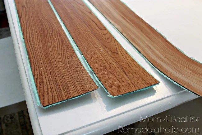 Remodelaholic Diy Plank Backsplash Using Peel And Stick Vinyl