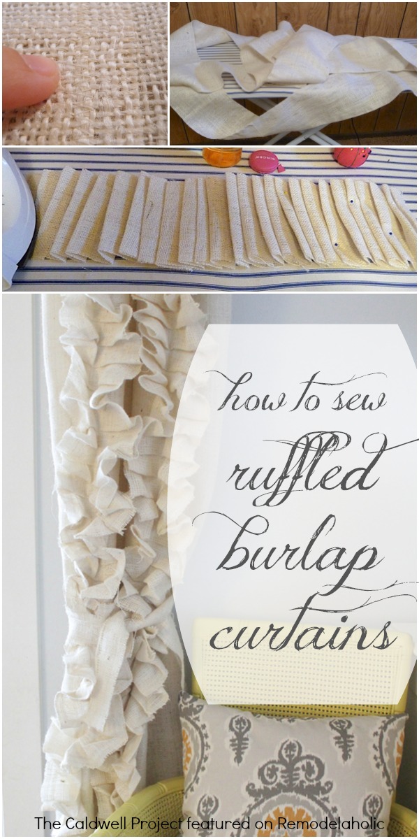 Remodelaholic How To Sew Ruffled Burlap Curtains