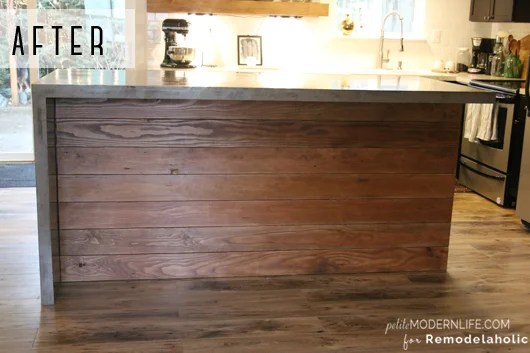 Remodelaholic Diy Concrete Kitchen Island Reveal How To