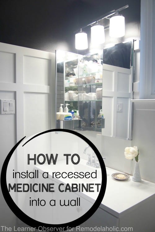 How to Install a recessed medicine Remodelaholic
