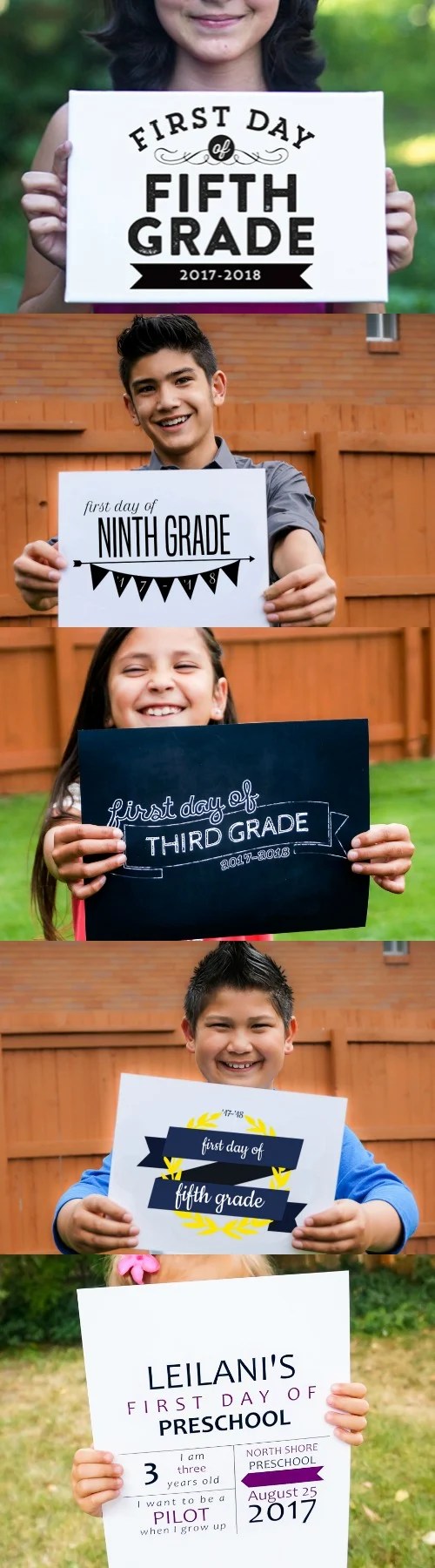 Remodelaholic Printable First Day of School Signs (Updated for 20182019)