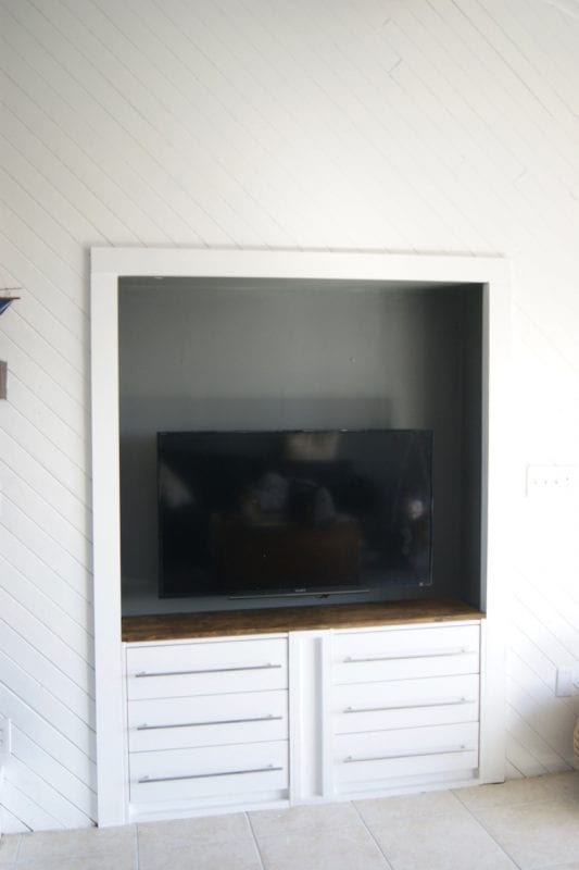 IKEA Hack RAST BuiltIn Media Center Remodelaholic