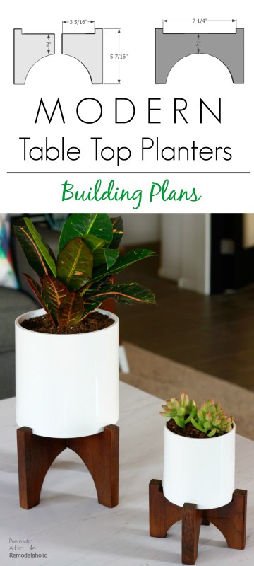 Remodelaholic | How to Build Modern Tabletop Planters