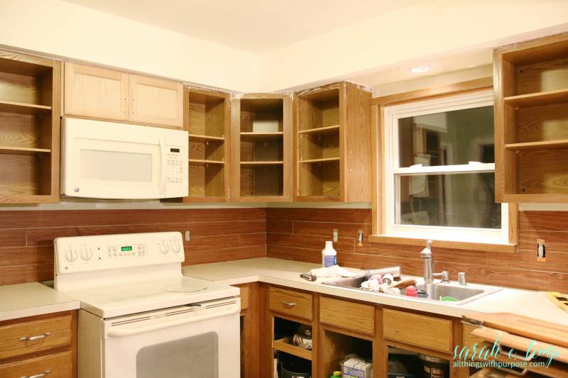 Remodelaholic Diy Budget Friendly White Kitchen Renovation With
