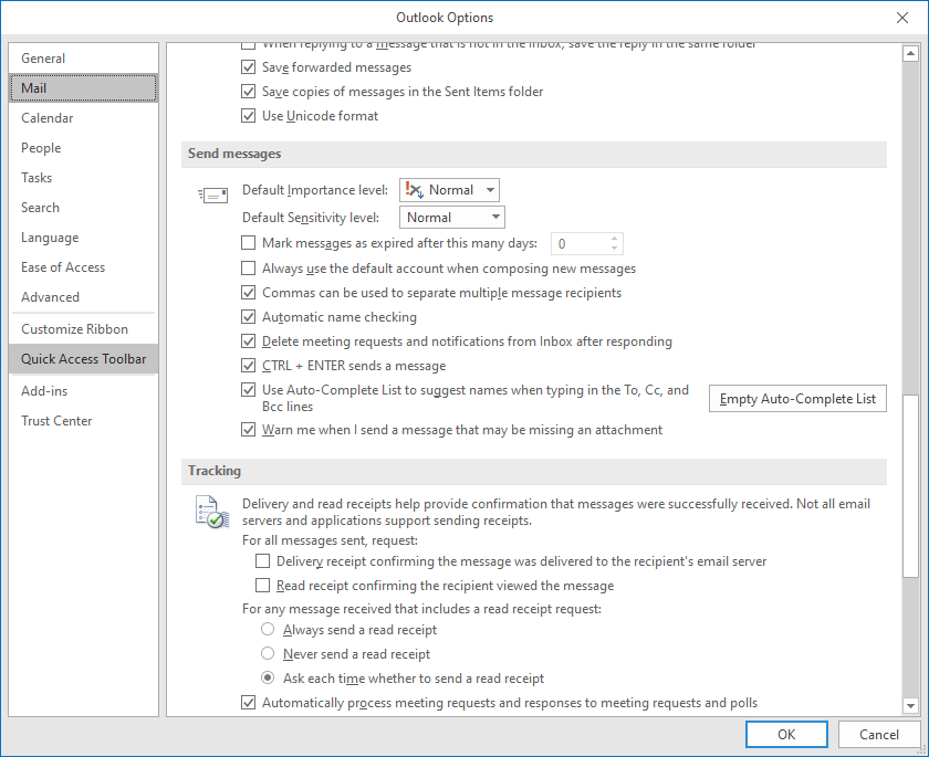 Solved Outlook Sending Error "One or more parameters are not valid"