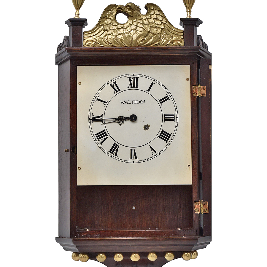 American Miniature Waltham Wall Clock Renaissance Antiques