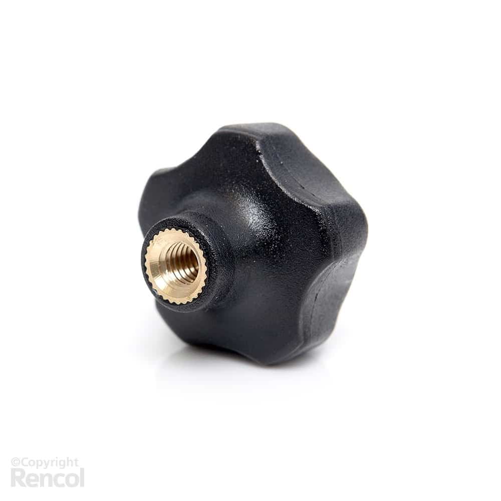 Female Threaded Lobe Knob Plastic & Metal Knobs RENCOL