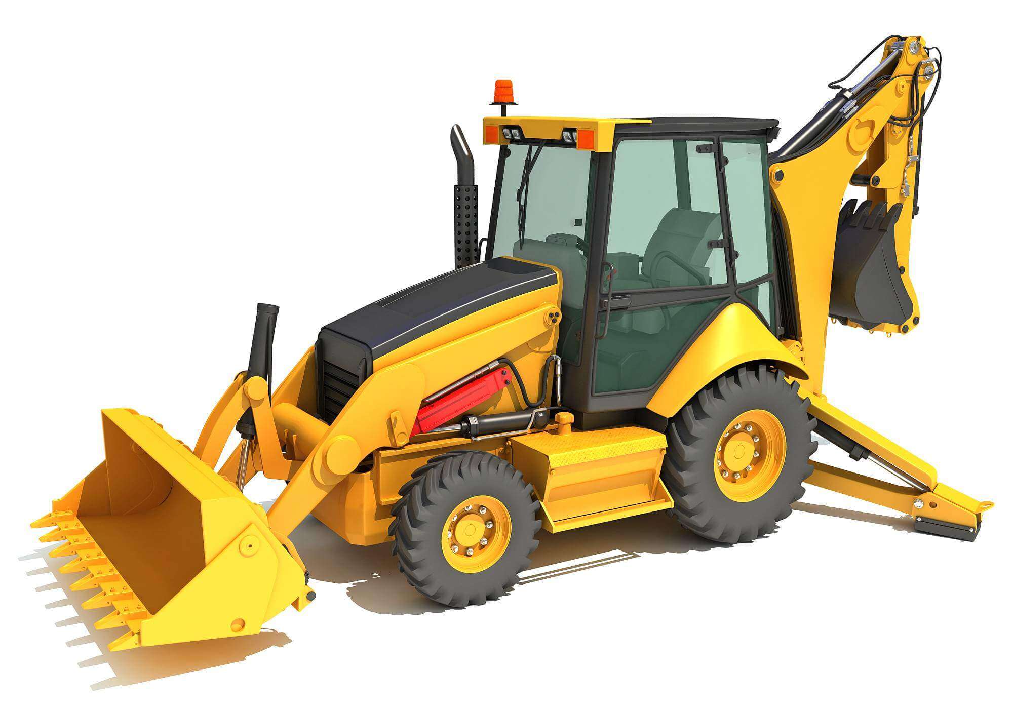 Backhoe Loader 3D Model by 3D Horse