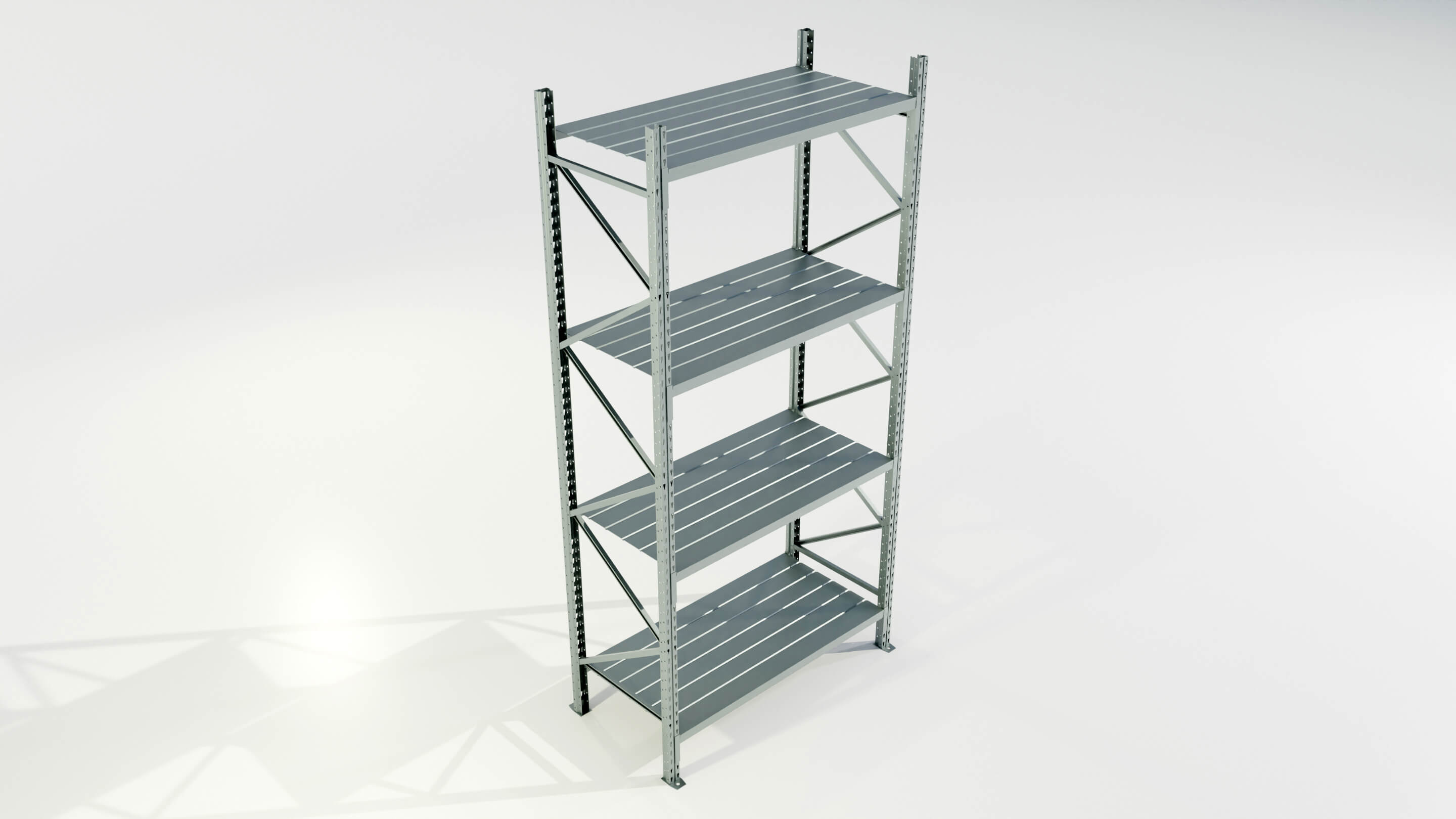 Industrial Metal Shelf 3D Model by 3Dmae