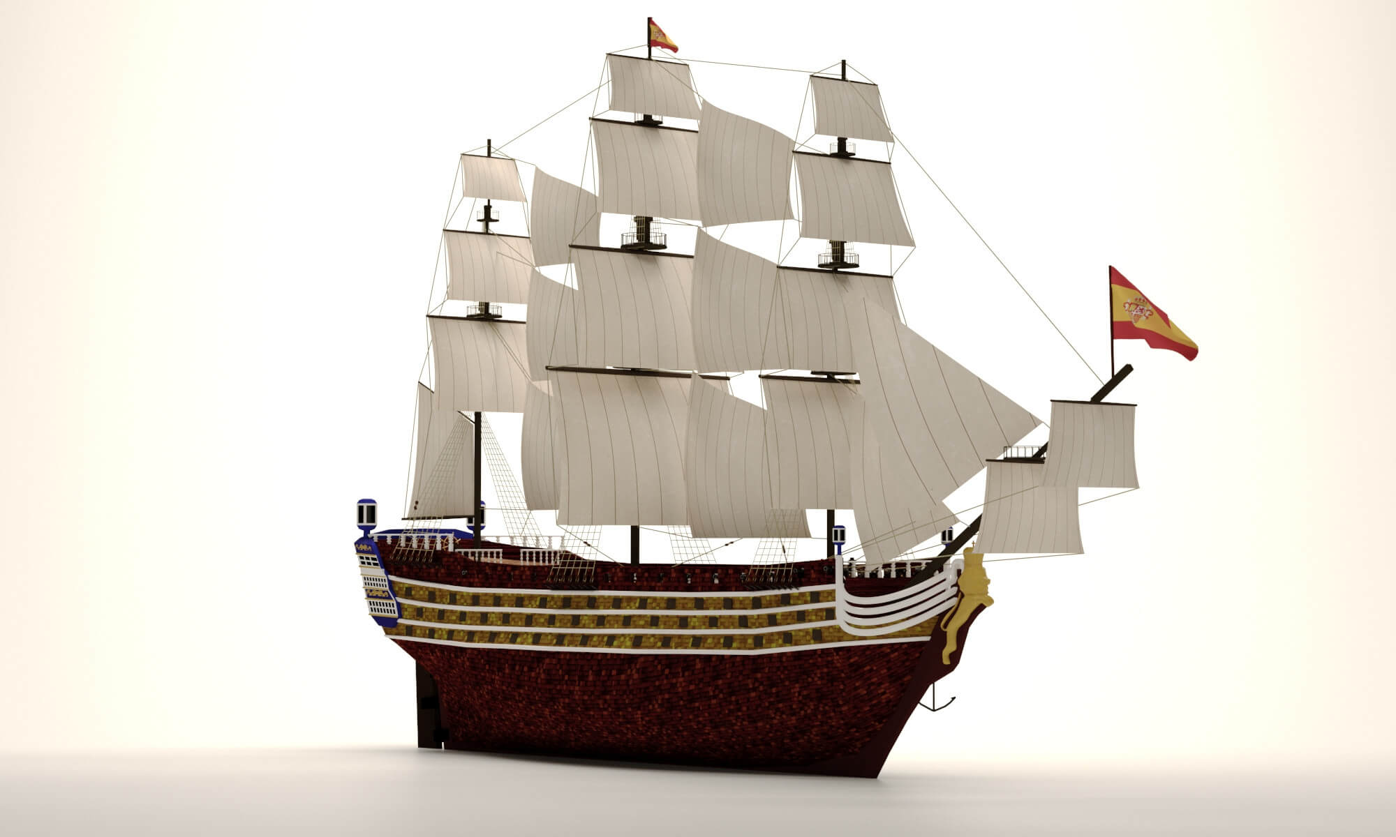 Sailing Ship 3D Model by Agent2000