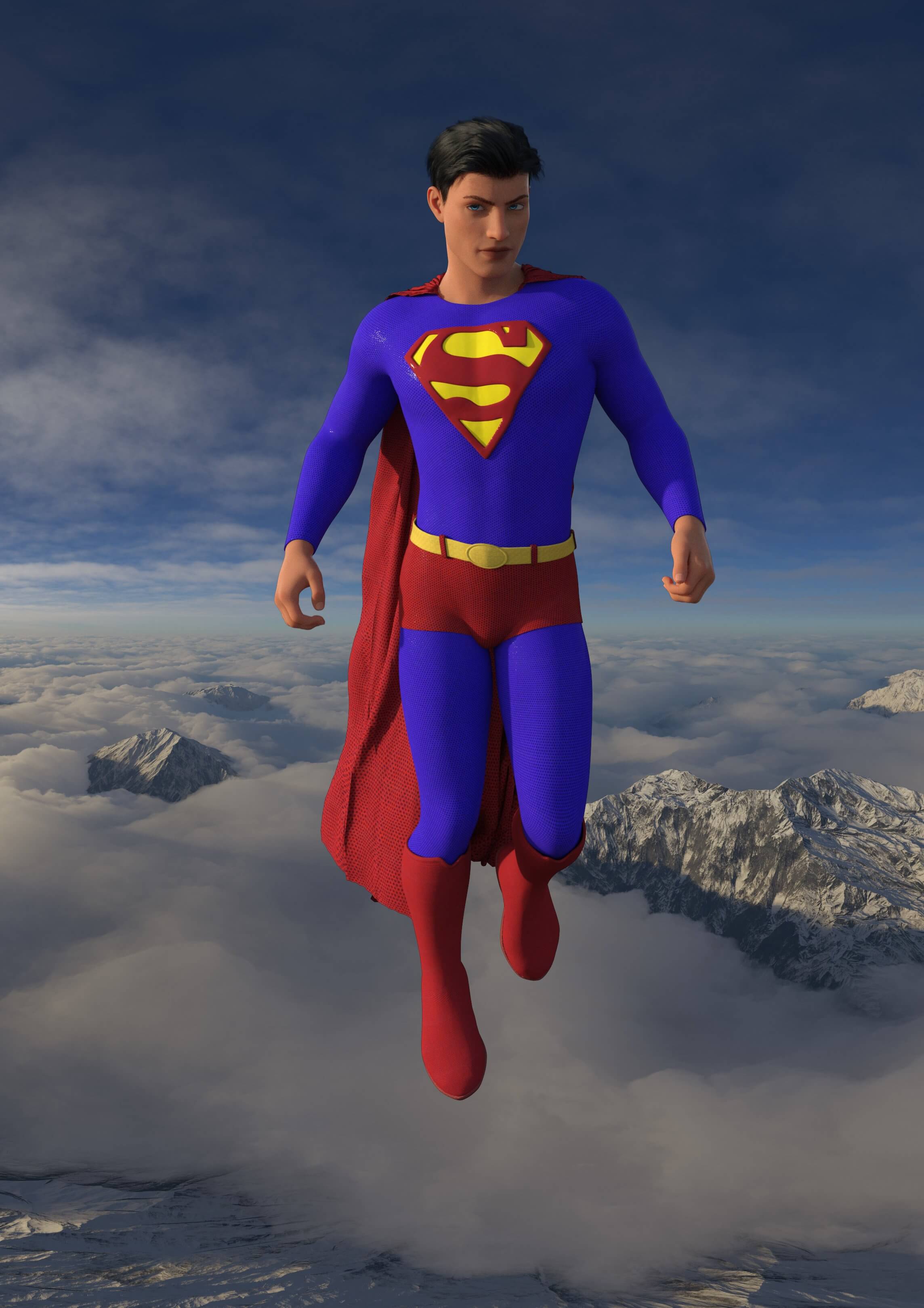 Superman 3D Render RenderHub Gallery