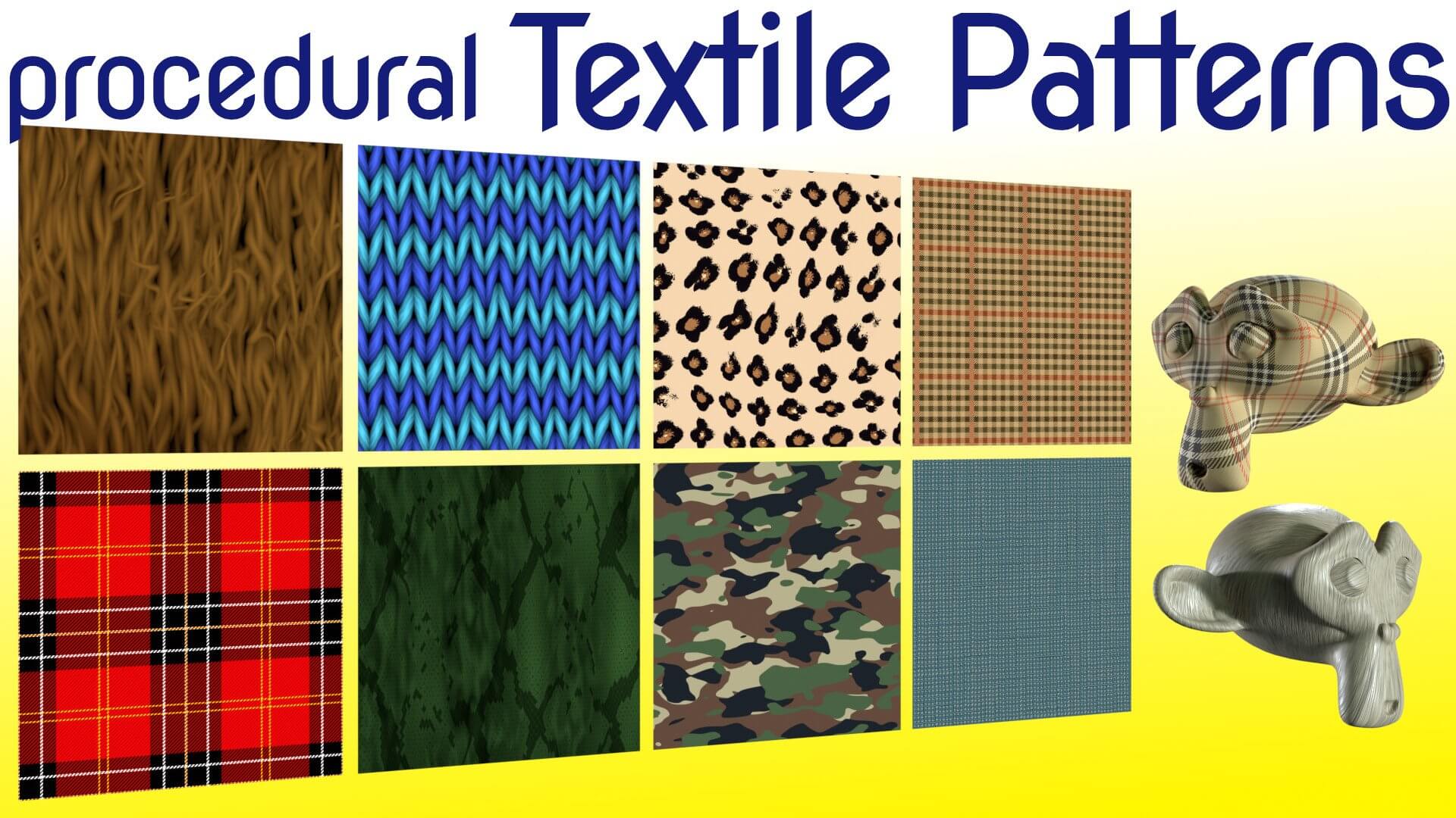 Procedural Textile Patterns For Blender 3D Material or Shader by