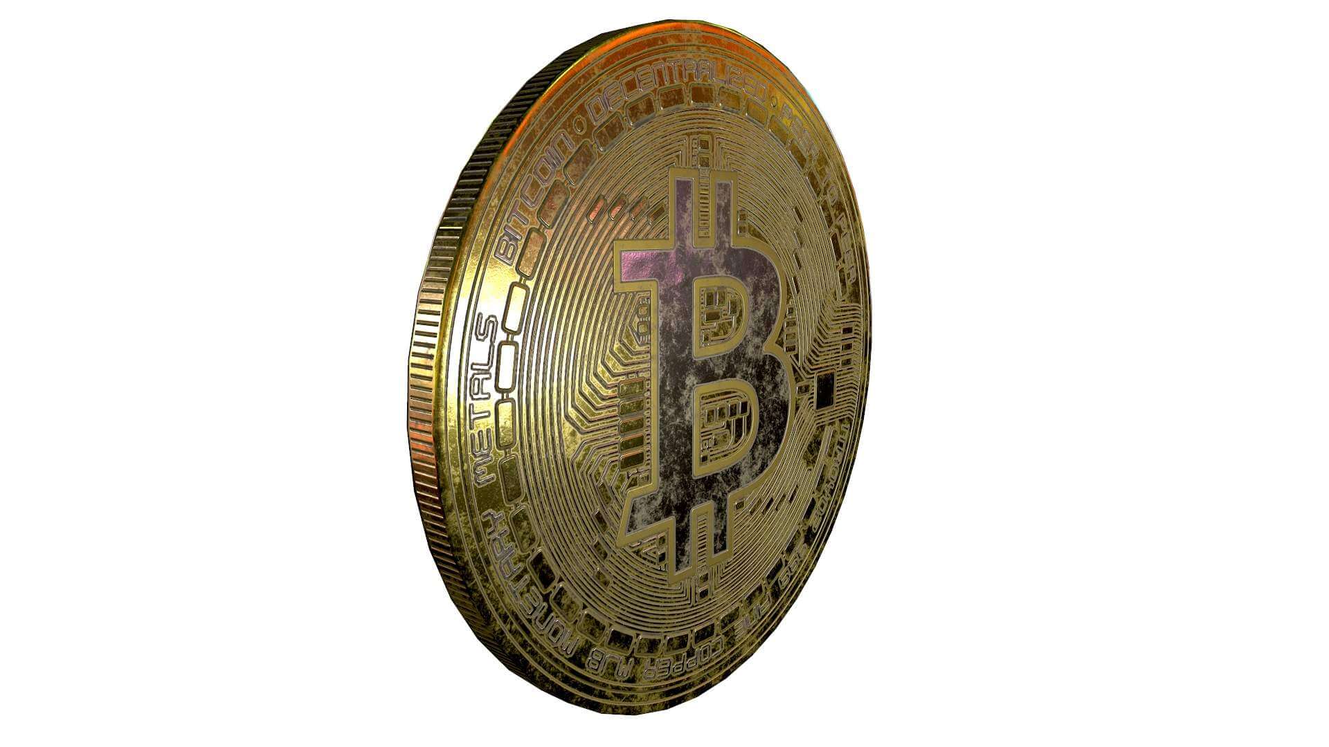 Bitcoin Token Bitcoin Token Coin Keychain Gold Plated Real Crypto