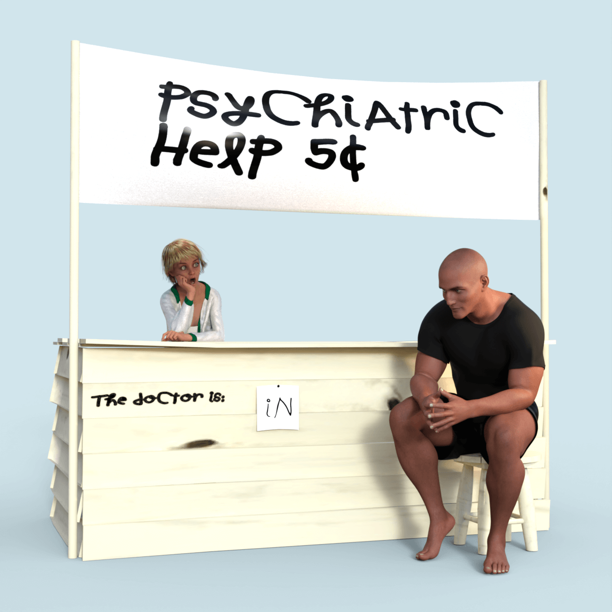 Psychiatric Help 3D Render RenderHub Gallery