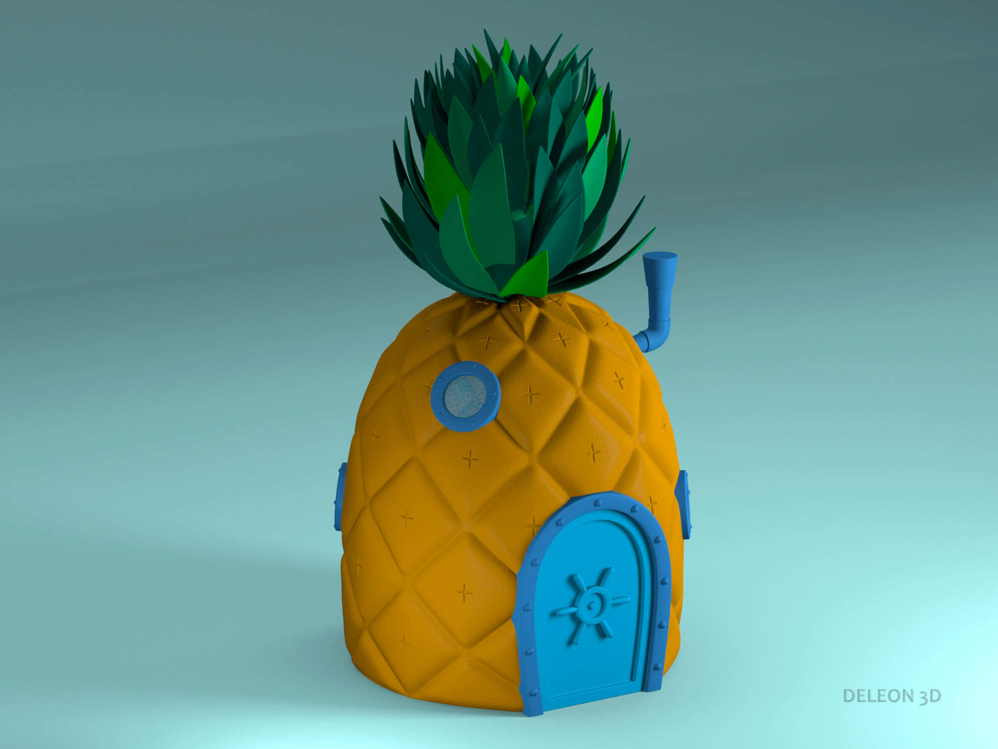 SpongeBob's Pineapple House 3D Model by deleon3d