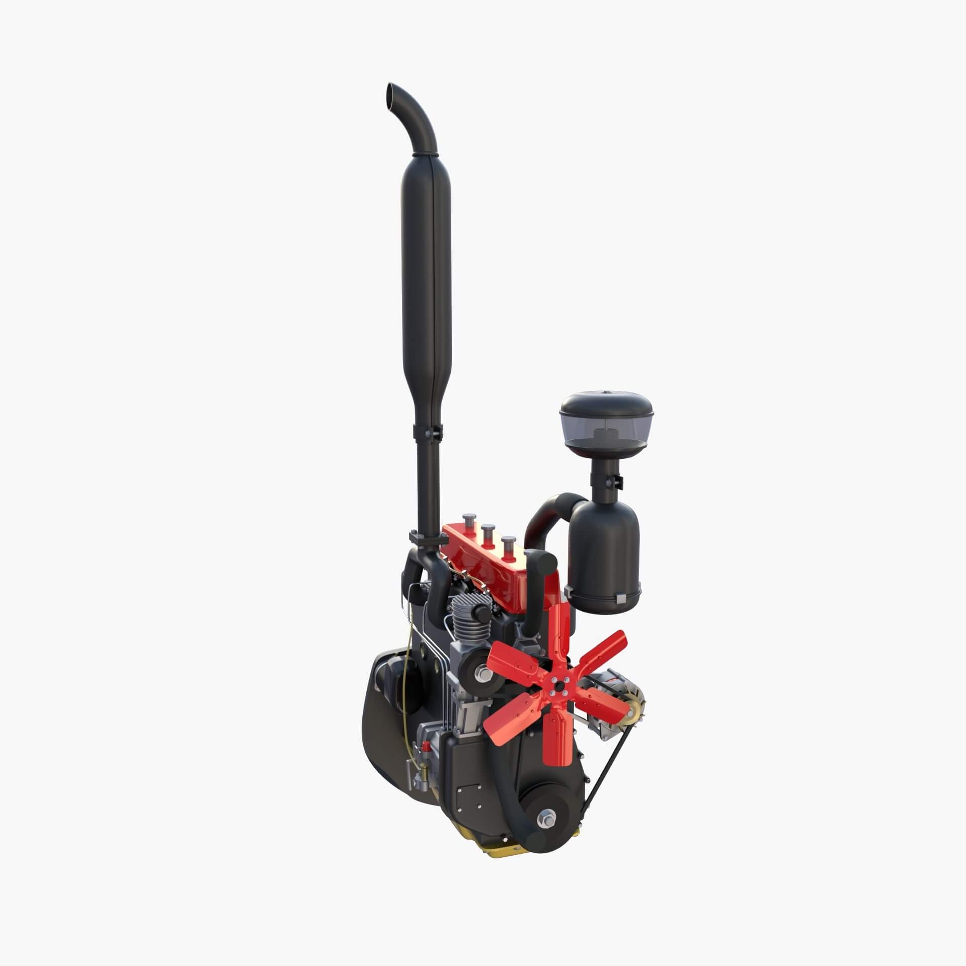 Tractor Engine 3D Model by dragosburian