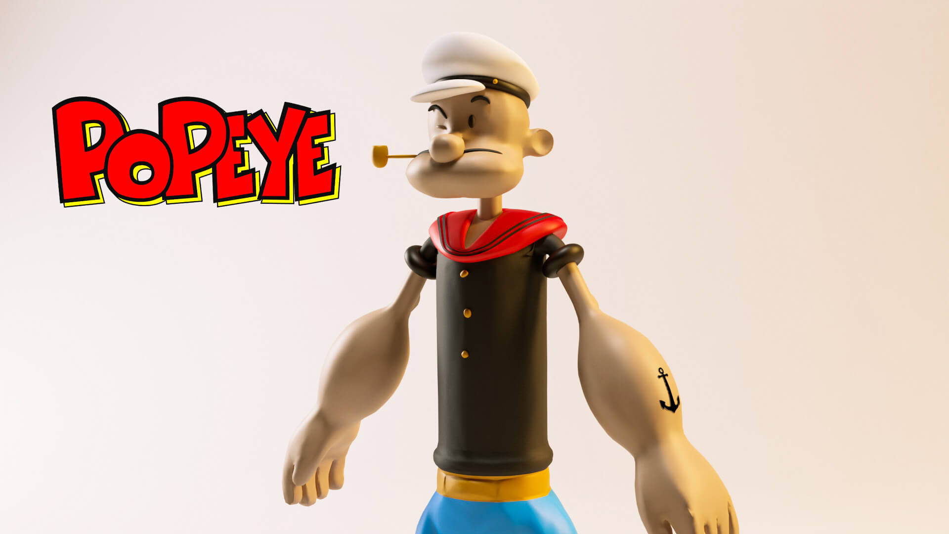 Popeye Cartoon 3D Model by EA09studio