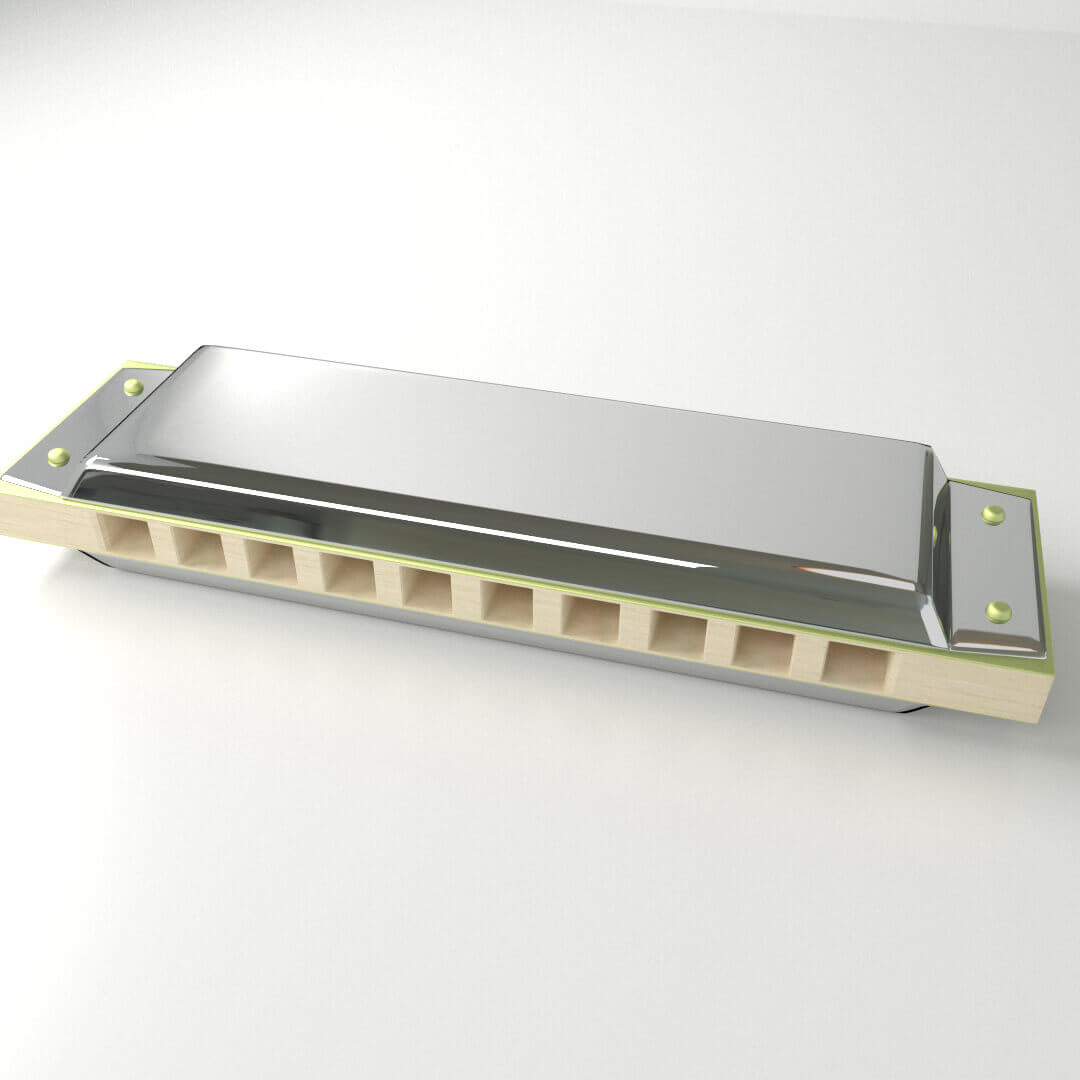 Harmonica 3D Model by firdz3d