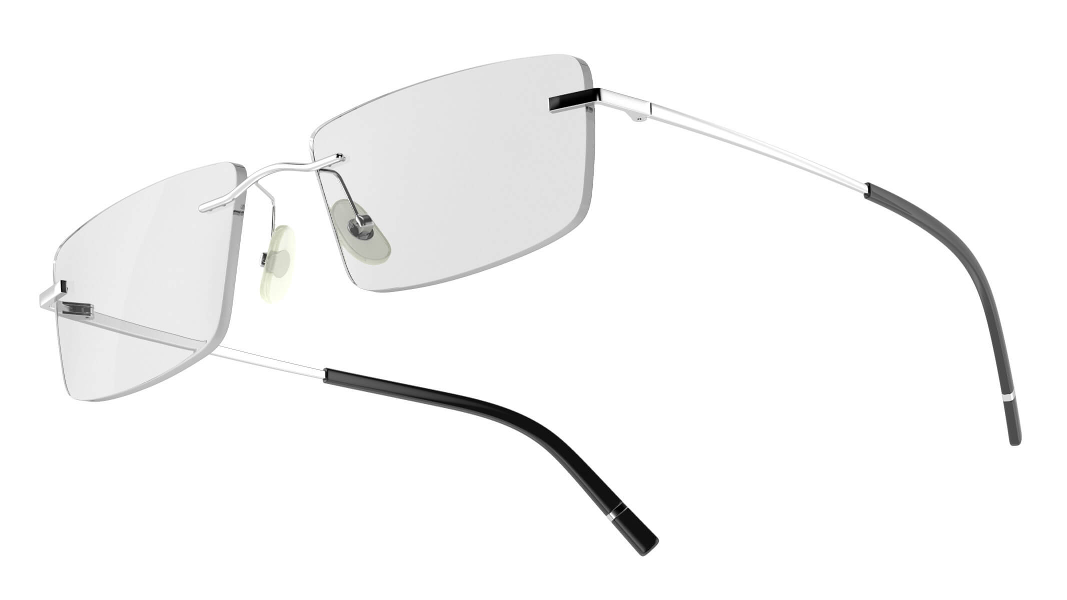 Rectangular Rimless Eyeglasses 3D Model by frezzy