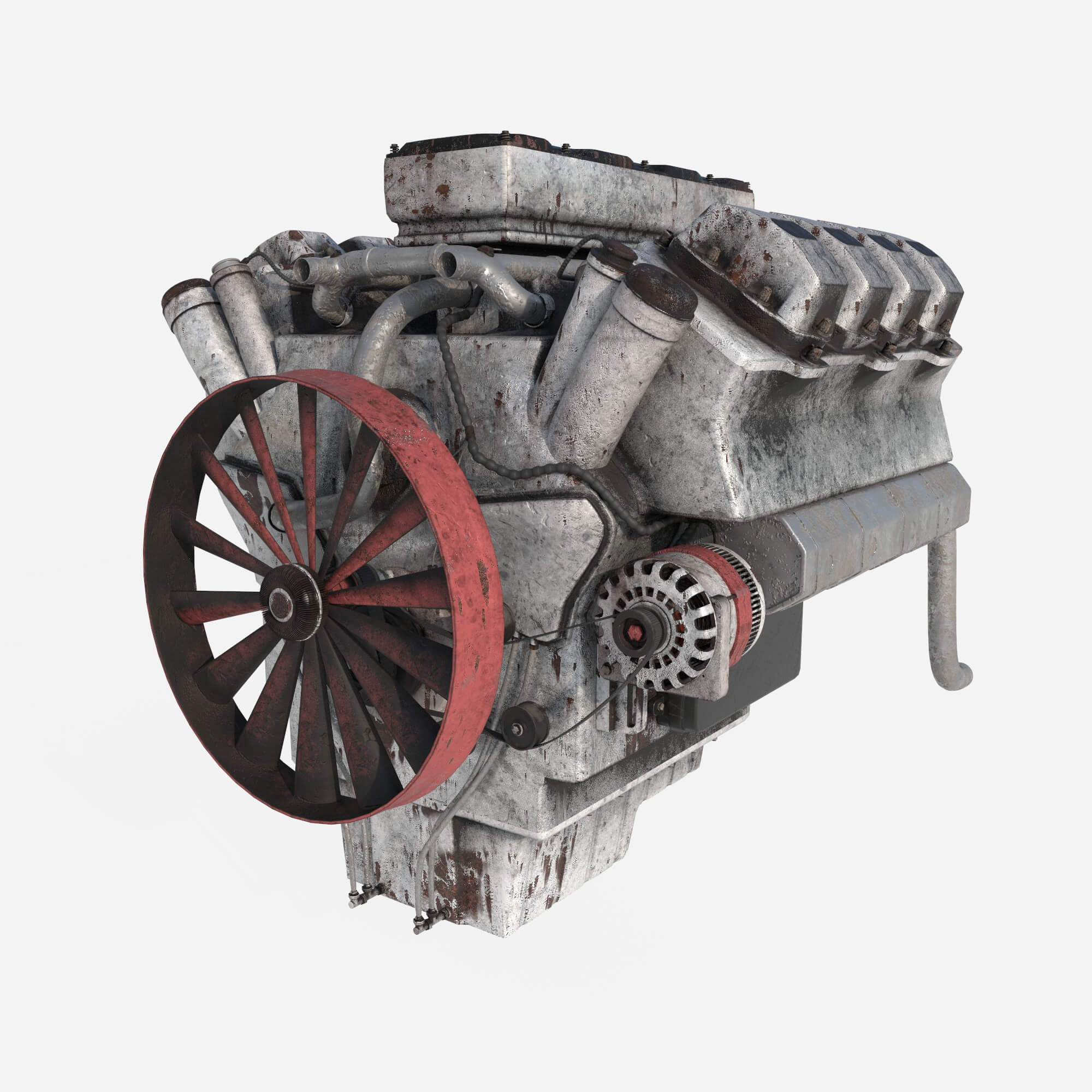 Truck Engine Old - 3D Model by katherina