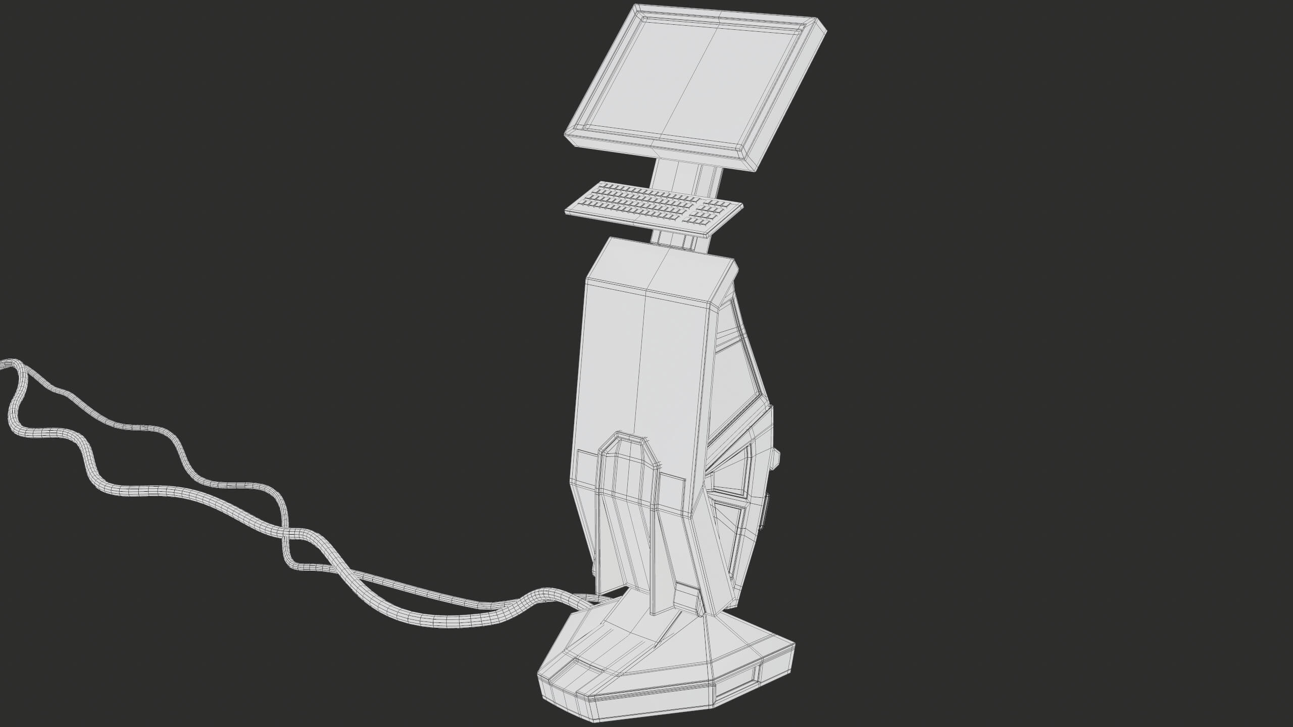 SciFi Computer Terminal Game Ready PBR 3D Model by Locus Models