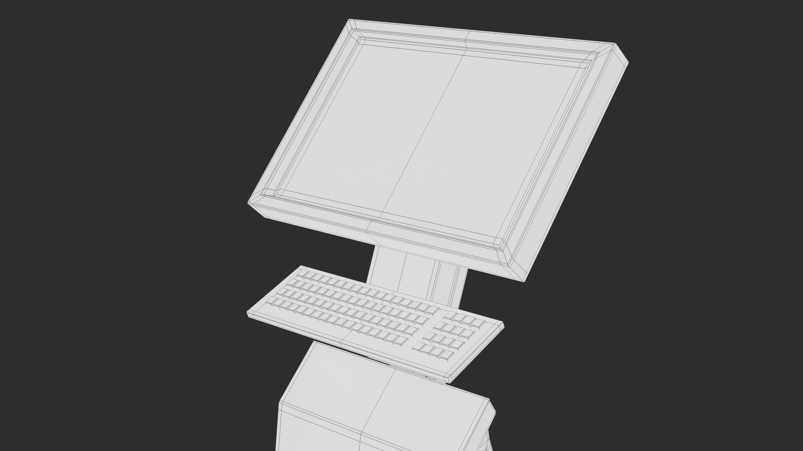 SciFi Computer Terminal Game Ready PBR 3D Model by Locus Models