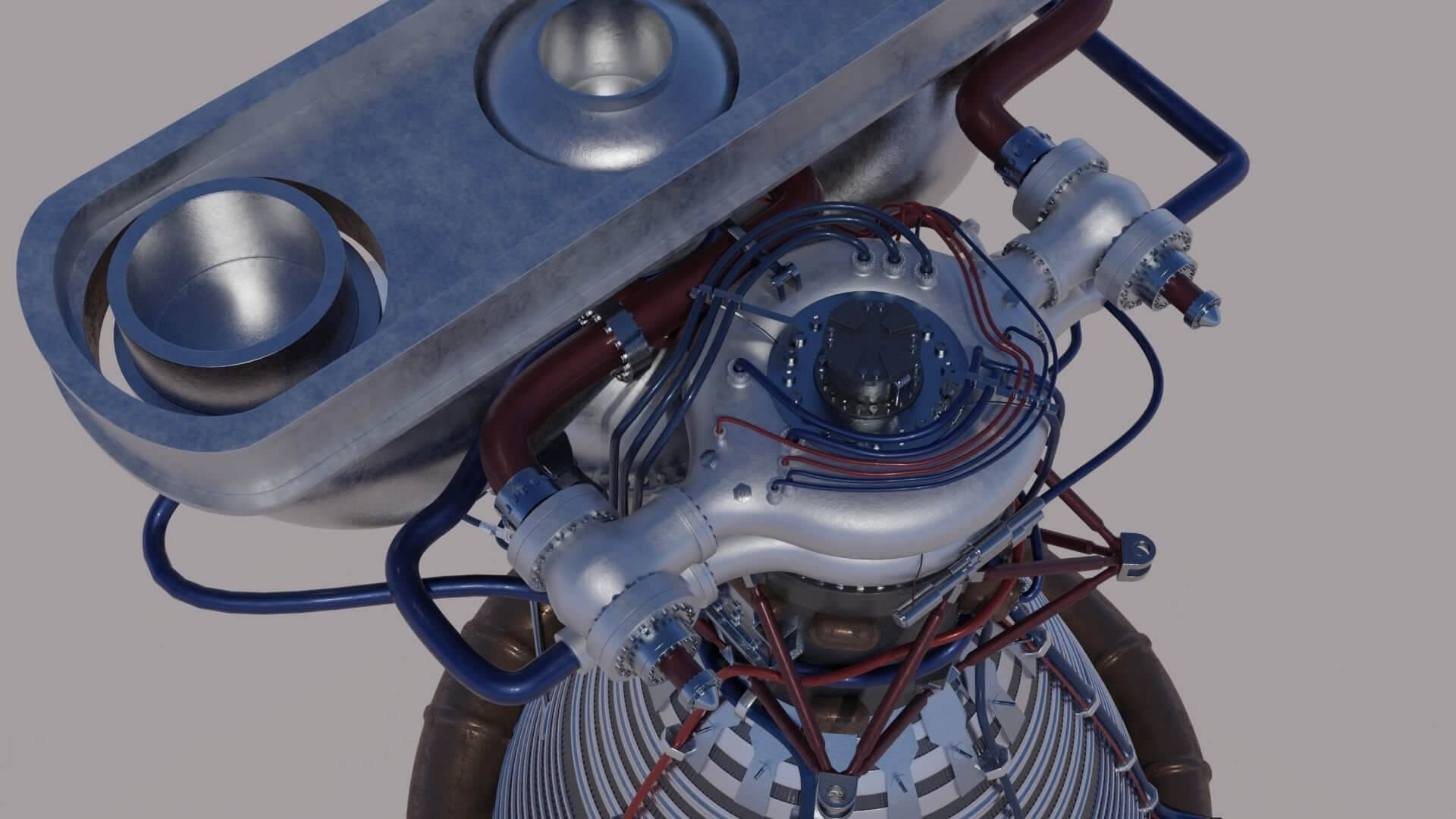 F-1 Rocket Engine 3D Model by LukaDT