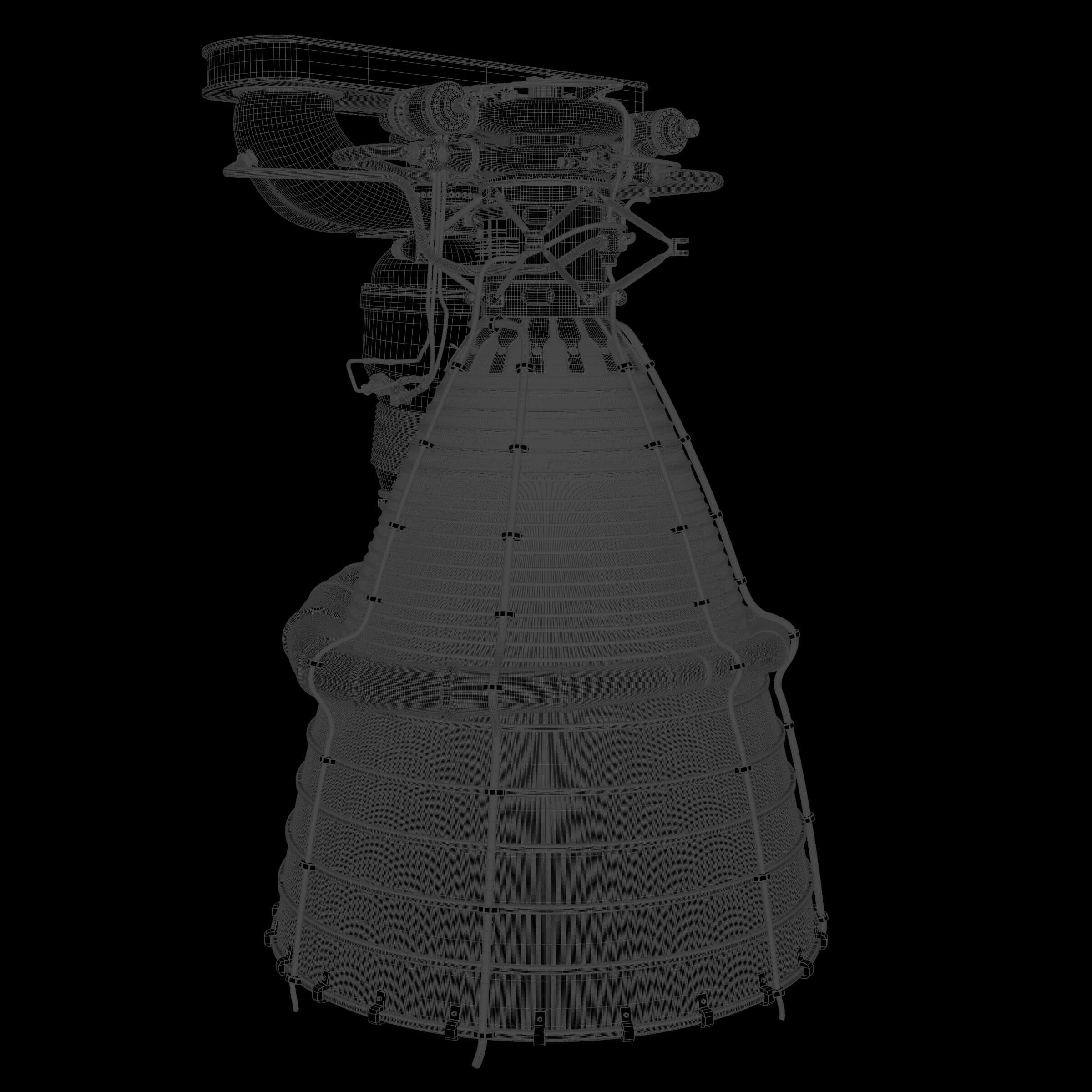 F-1 Rocket Engine 3D Model by LukaDT