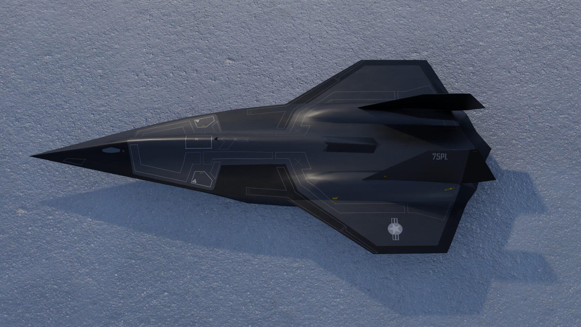 Lockheed SR72 Darkstar 3D Model by NETRUNNER_pl