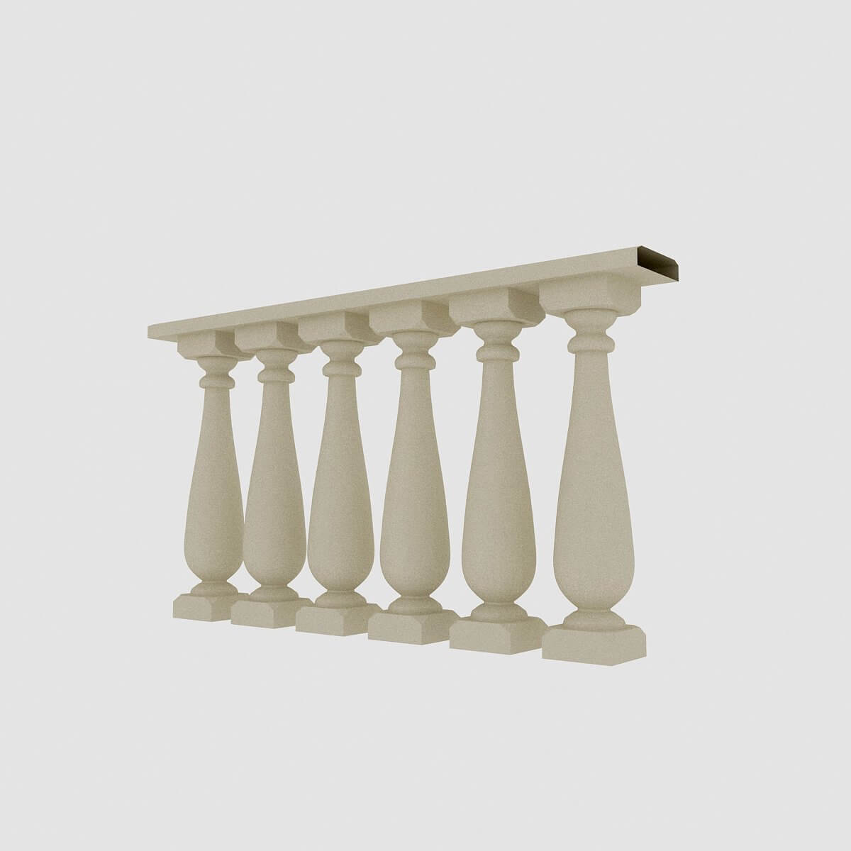 Classical Railing 3D Model by nvere