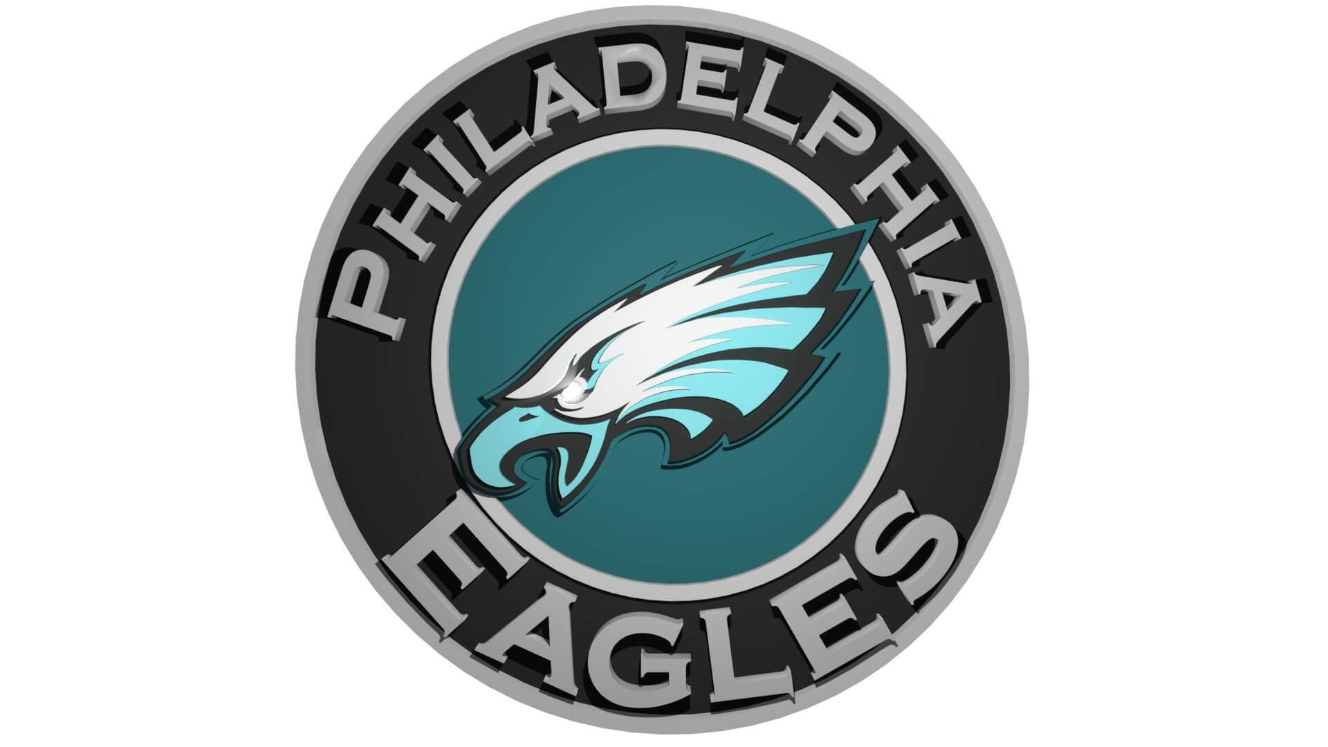 Philadelphia Eagles Circle Logo 3D Model