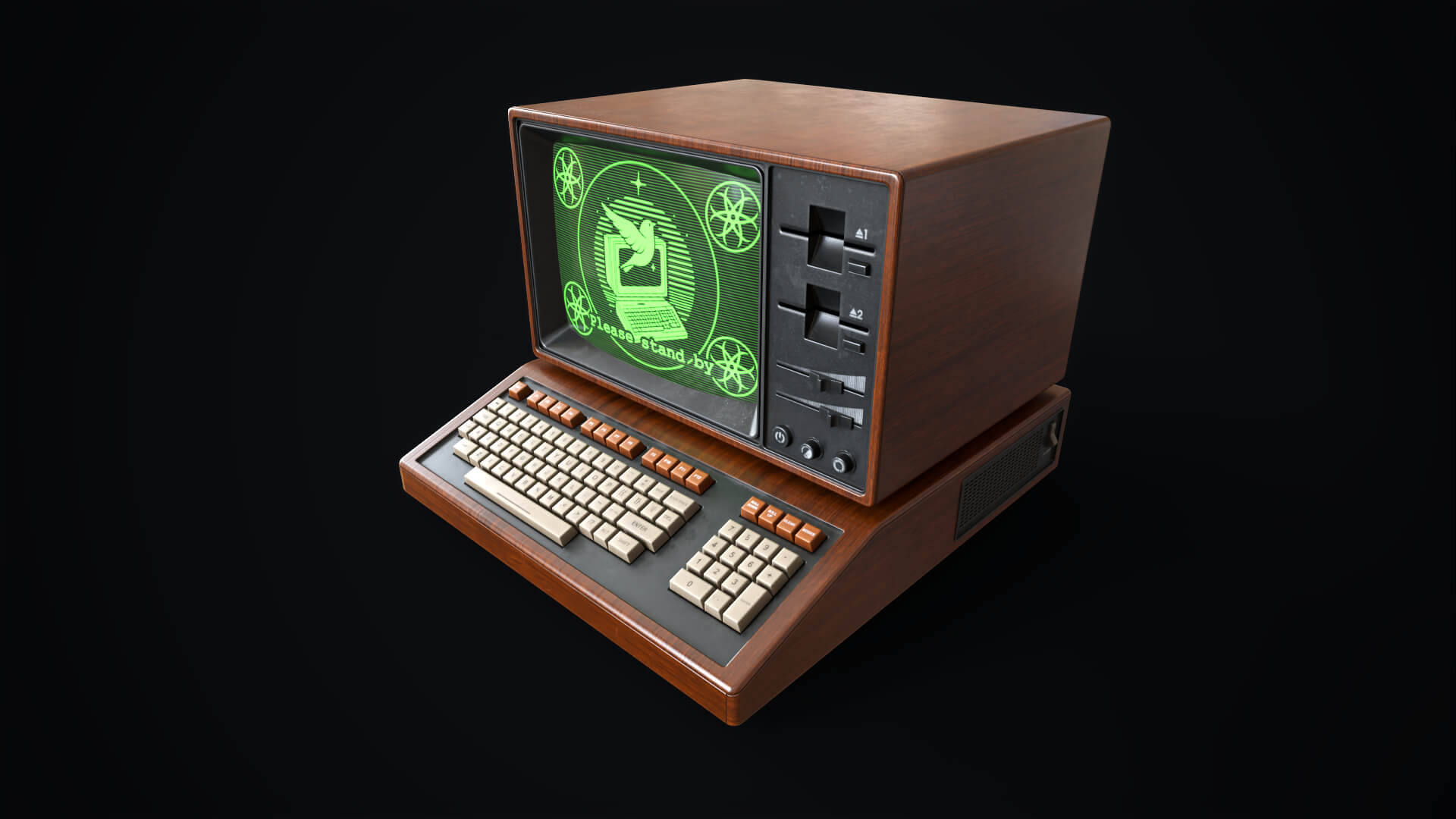 Retro Computer - 3D Model by siup