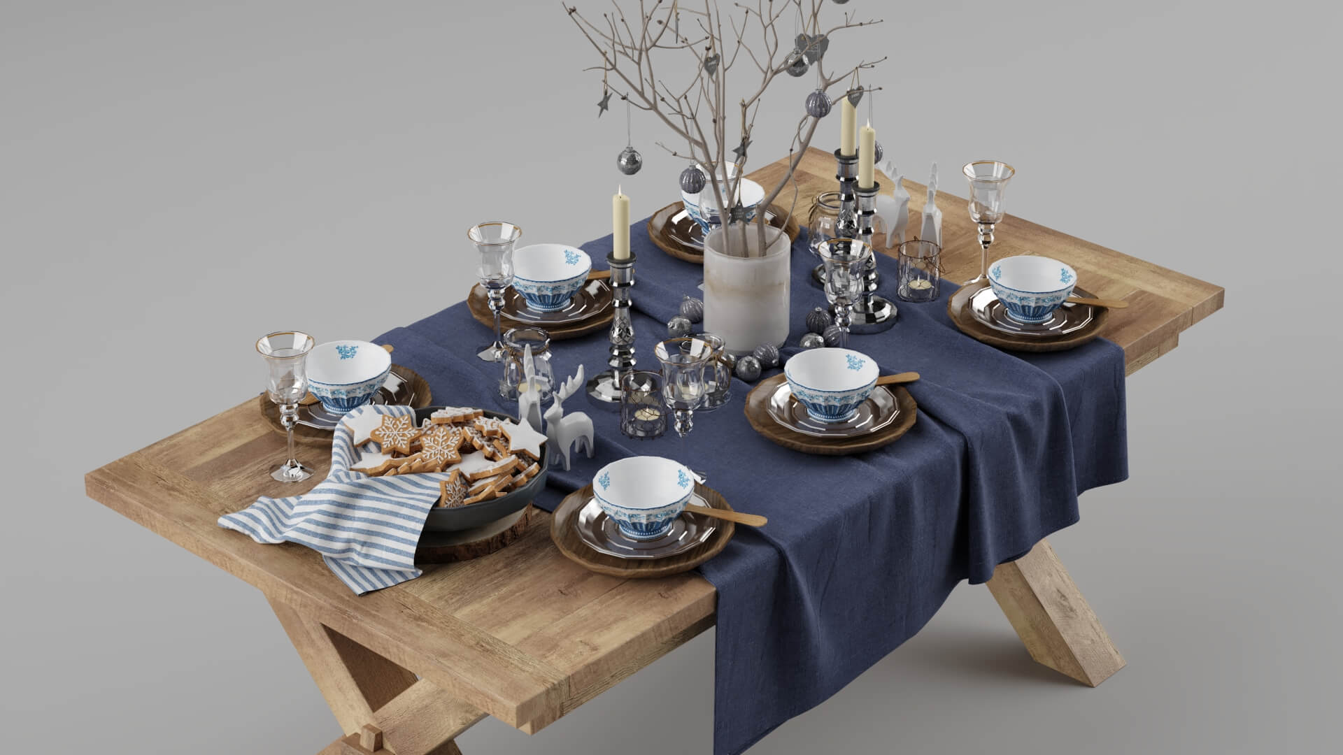 Christmas Set 3D Render, Digital Art by Smart3DModels