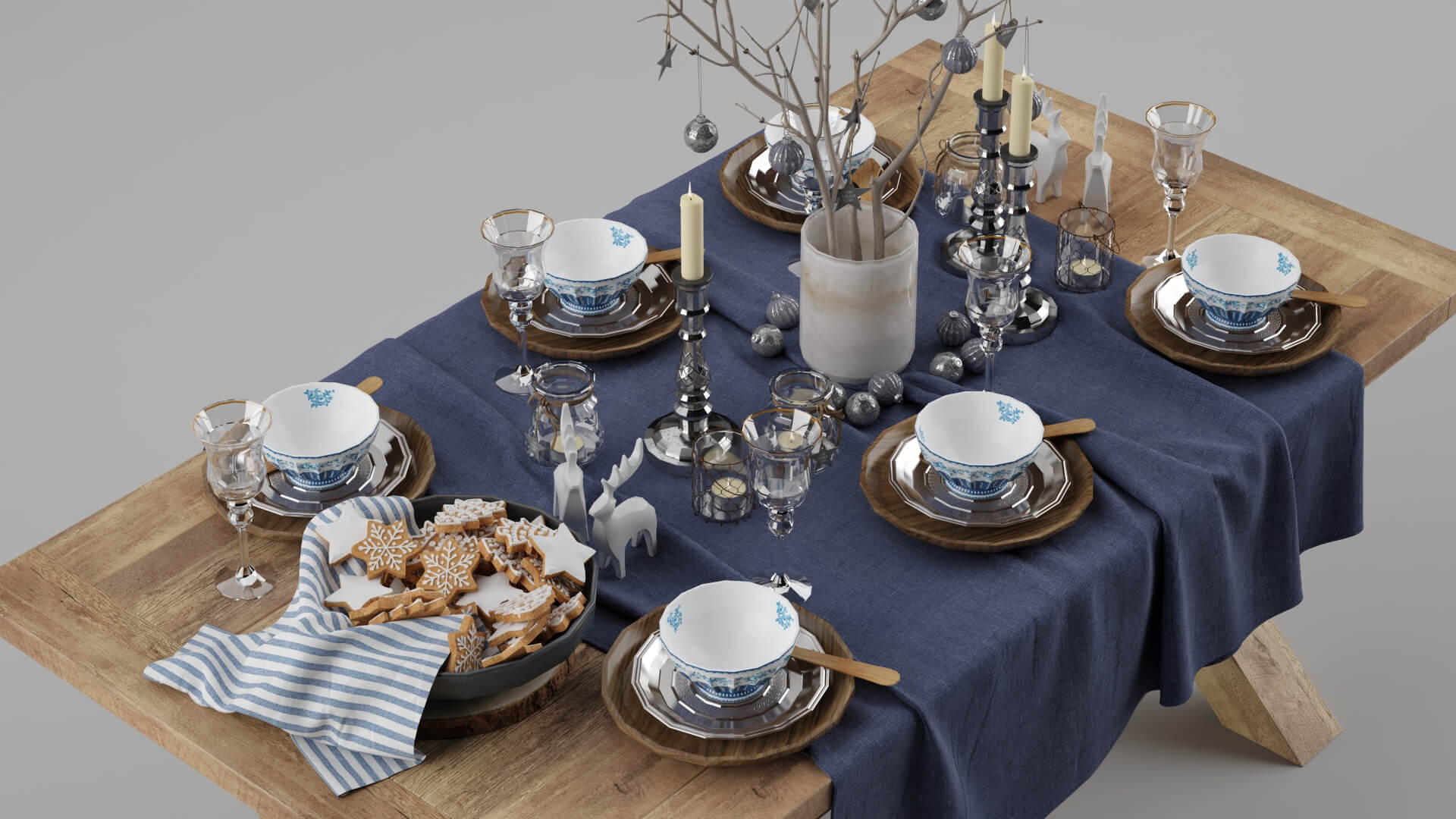 Christmas Set 3D Render, Digital Art by Smart3DModels