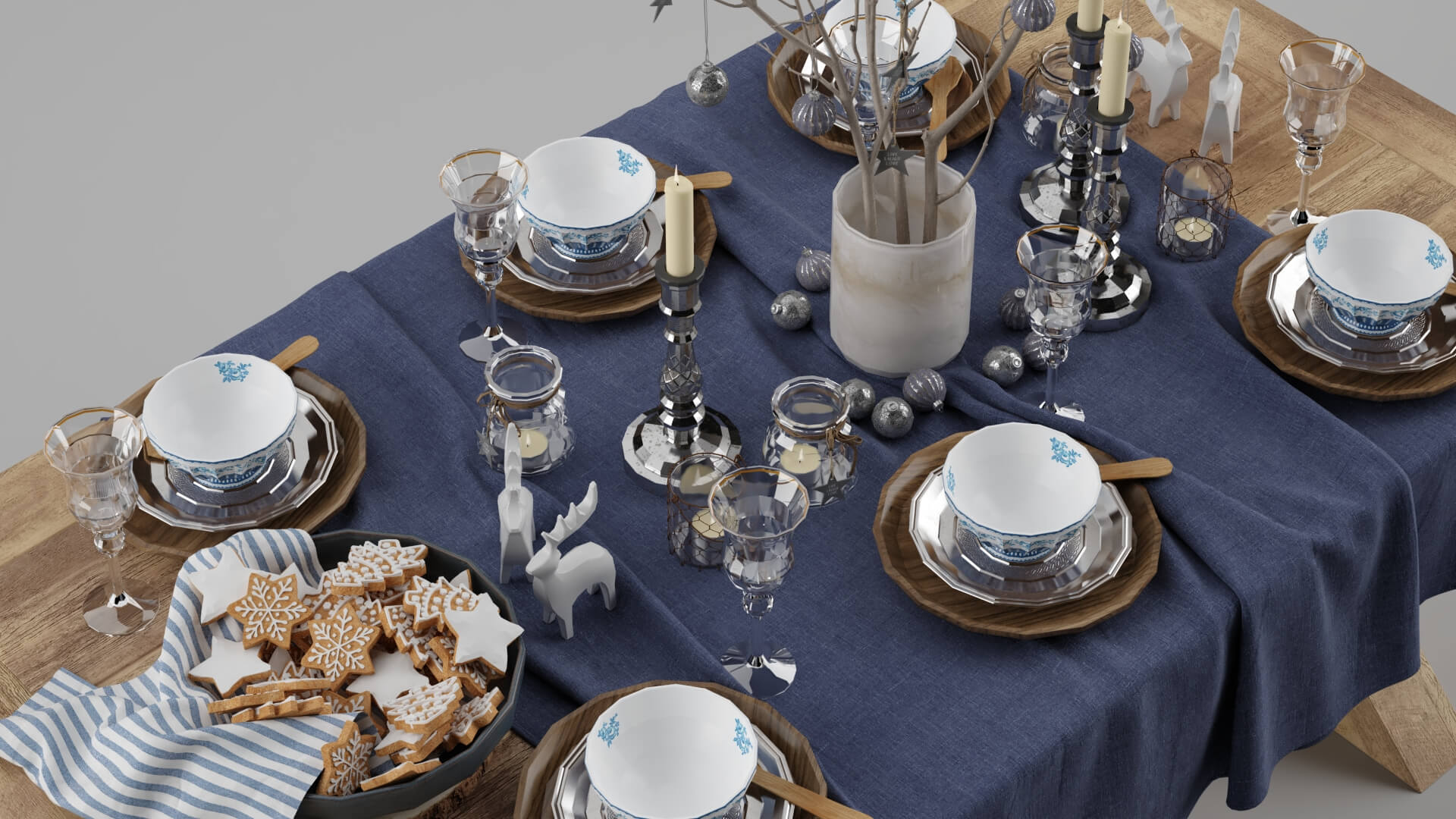 Christmas Set 3D Render, Digital Art by Smart3DModels
