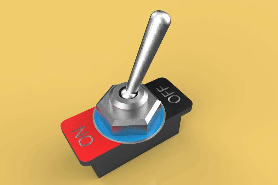 Toggle Switch 3D Model by surf3d