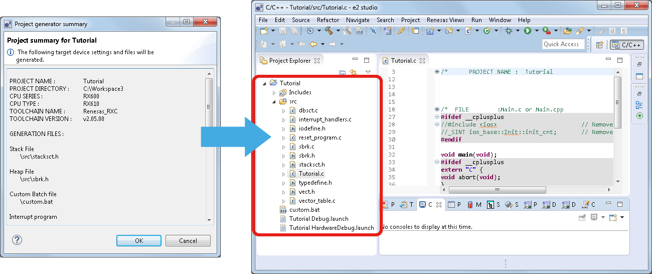 Porting from High-performance Embedded Workshop to the e² studio | Renesas