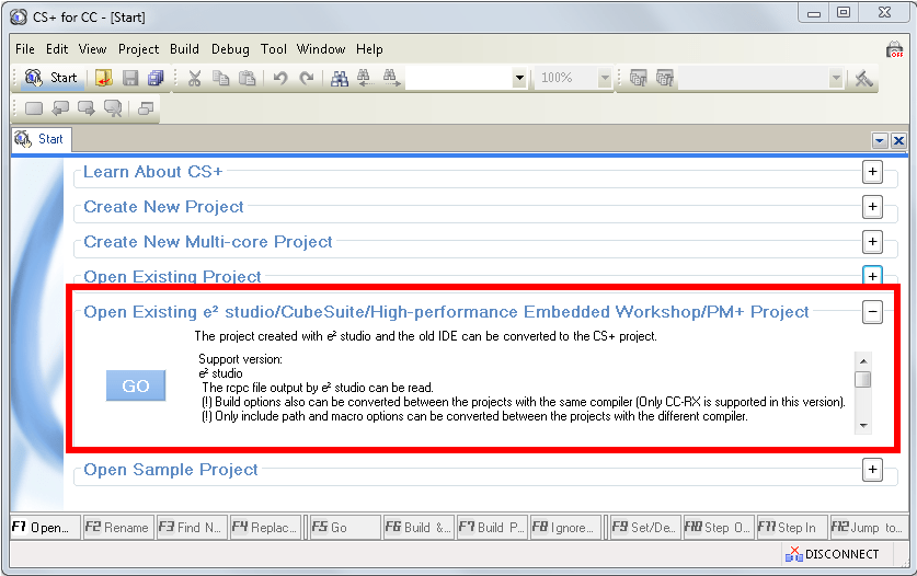 Porting from the e² studio to CS+ | Renesas