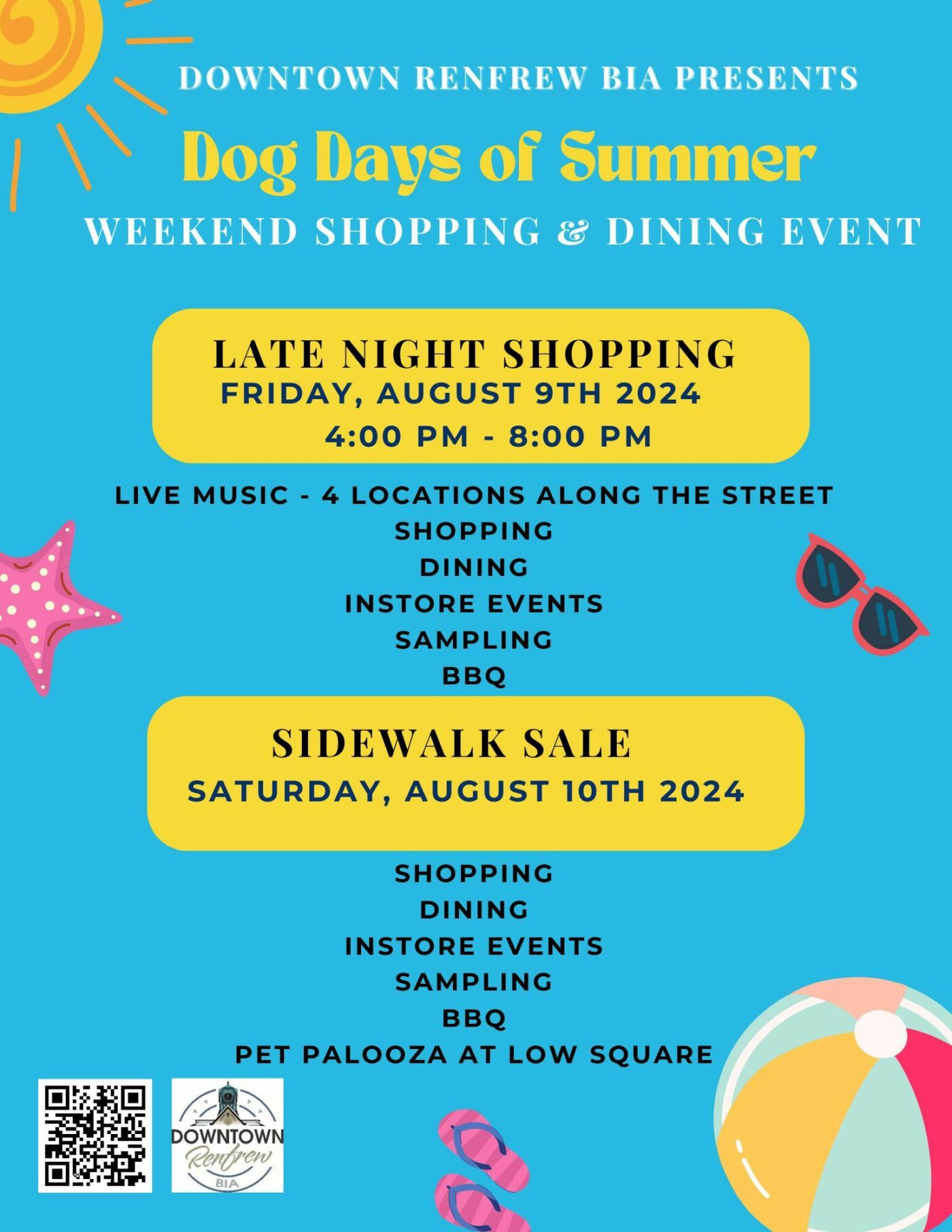 Dog Days of Summer Downtown Weekend Shopping and Dining… Renfrew