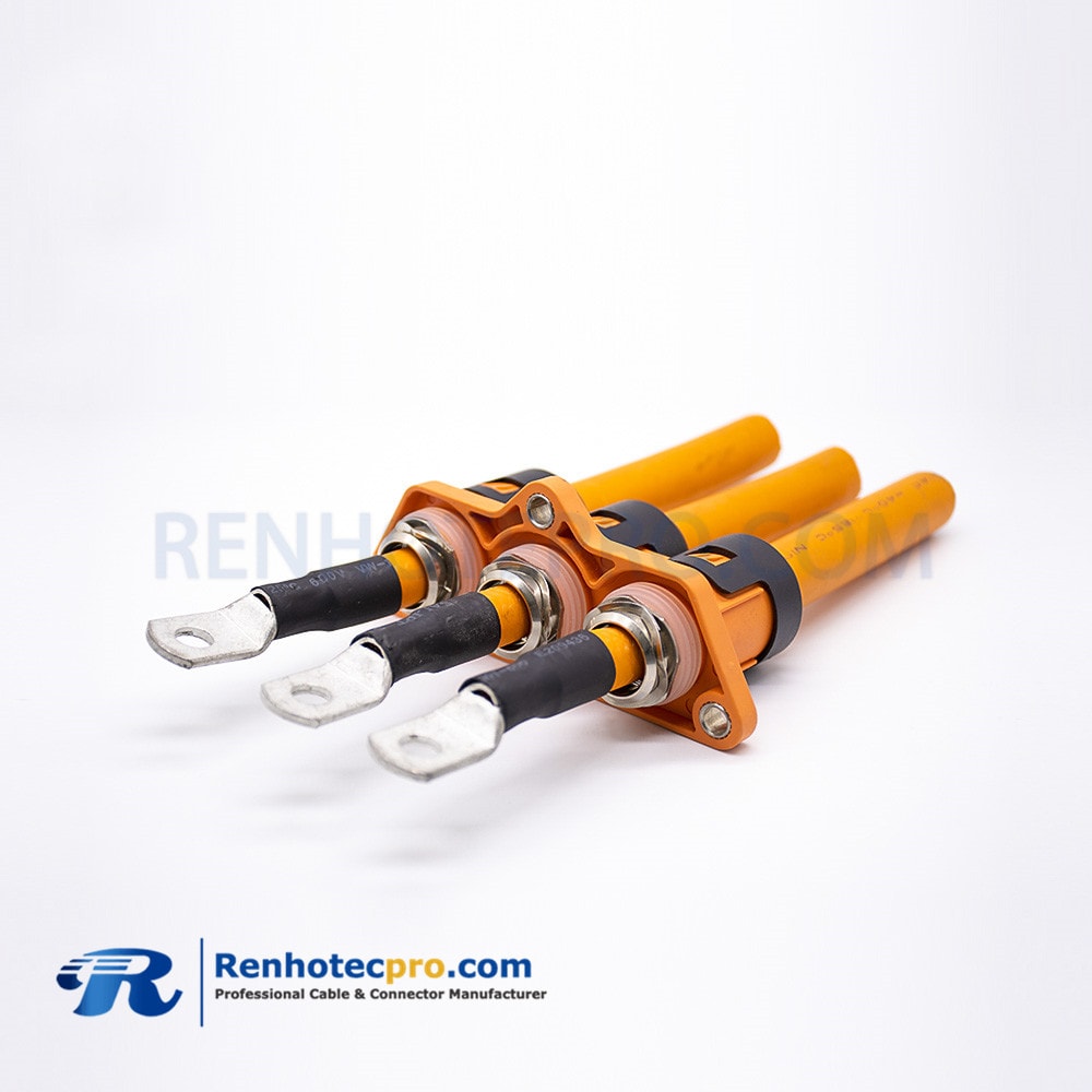 High Voltage Connector HVPT 25mm² 125A 3 Pin IP67 Plastic Shell Of New